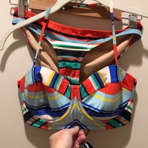 NWOT J.Crew two piece patterned swimsuit